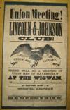 (CIVIL WAR.) Union Meeting! Lincoln & Johnson Club!